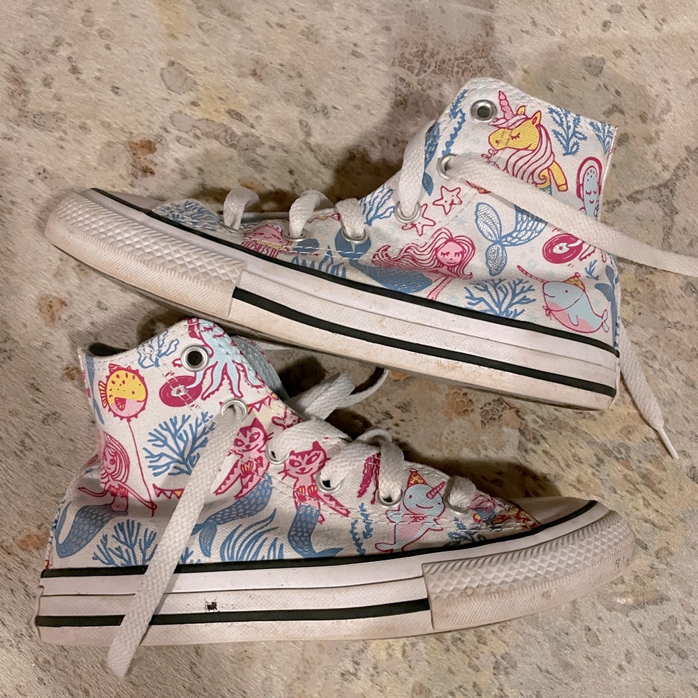 Mermaid Converse Kids size 13
